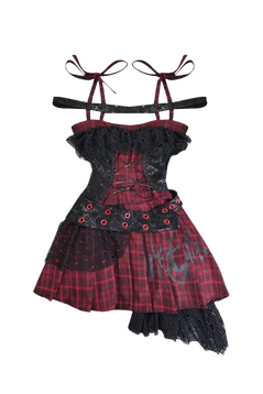 red and black dress